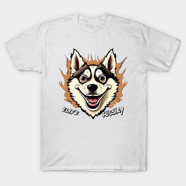 Husky T-Shirt by PhoenixArts